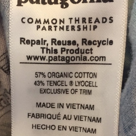 Patagonia Kamla Blue Convertible Floral Halter Dress Skirt Outdoor Womens Small - Picture 12 of 12